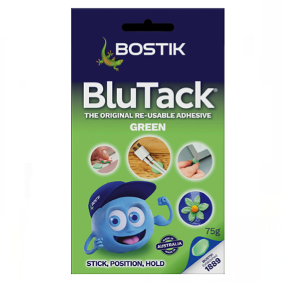 BOSTIK BLU TACK ORIGINAL GREEN 75g PACK